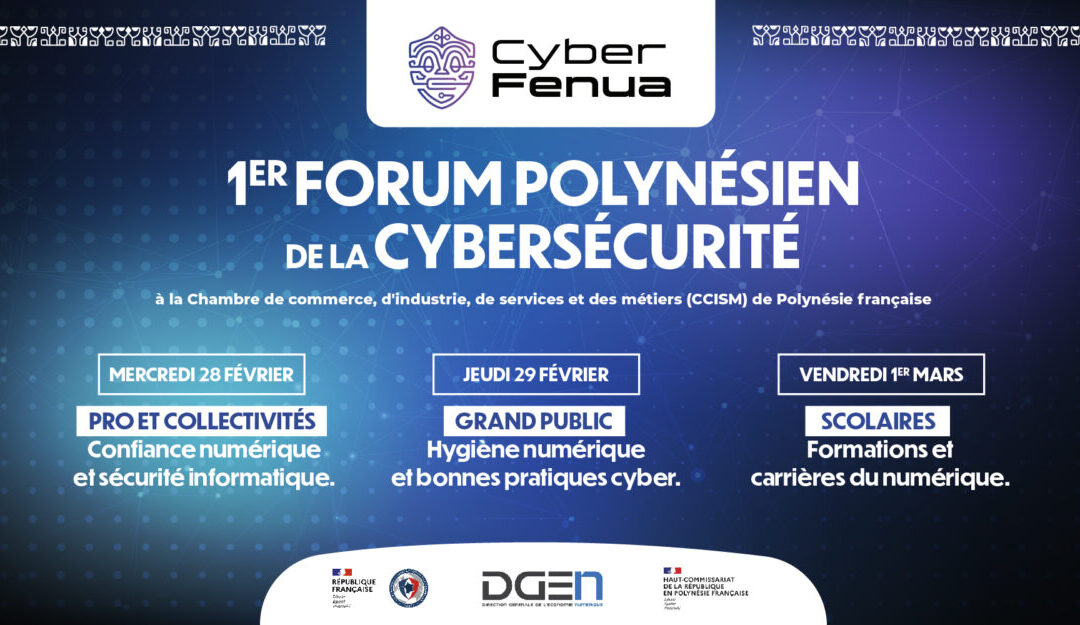 Affiche Forum Cybersécurité Polynésie 2024